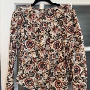 LOFT Multicolor Floral Blouse